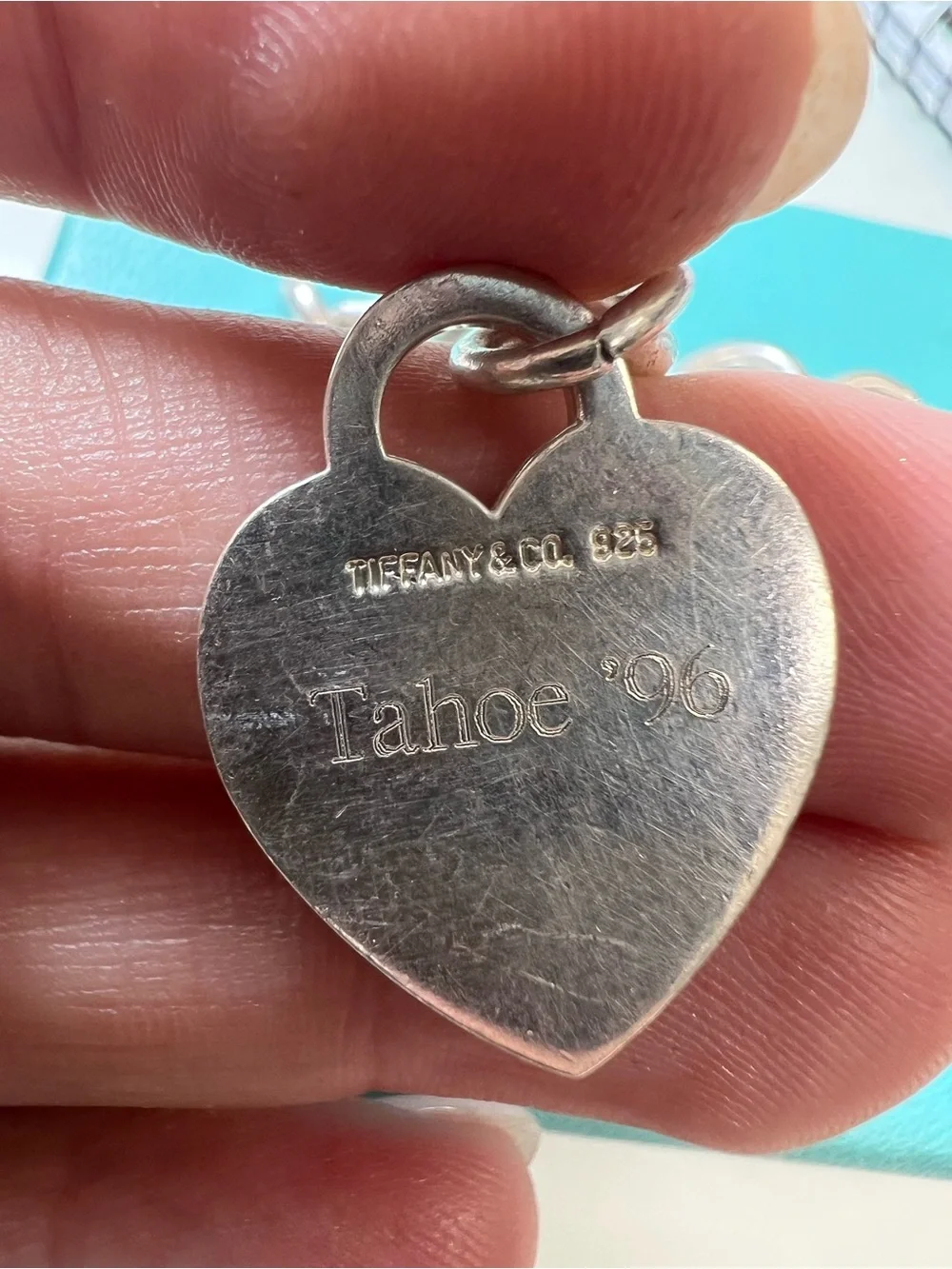 Tiffany & Co. Silver Heart Tag Charm Bracelet - Classic Sterling Link